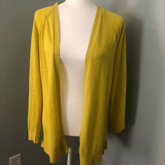 LOFT Sweaters - Loft medium cardigan - size medium, yellow/green